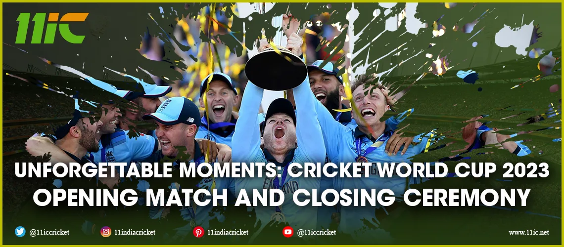 Moments Cricket World Cup 2023 Opening Match and Closing